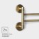 Holder for towels 2 knitting needles Stölz Bacic, Bronze series, bronze color
