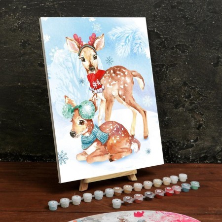 Picture on the rooms on canvas with a “deer” subframe 30 × 40 cm-1