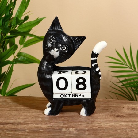 Eternal calendar "Pussy" tree 15x22x6 cm