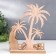 Souvenir tree "Parrot Ara and Palma" 17x4x12 cm