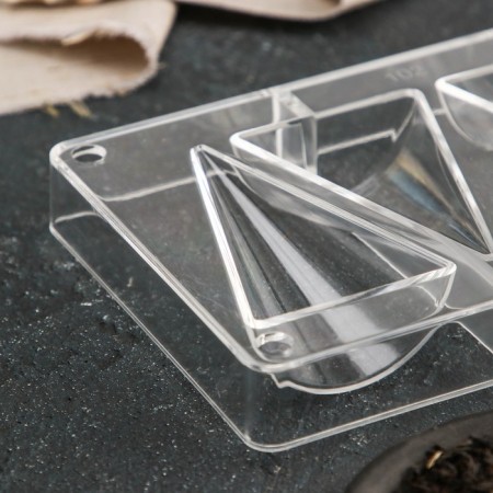 Form for chocolate and sweets "Big Conis", 4 cells, 20 × 12 × 2.5 cm, cell 8 × 5 × 2.2 cm-1