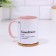 Name mug, sublimation "Bozhenin", bottom of the pink color