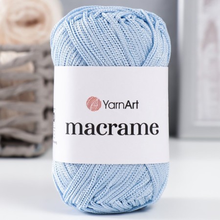 Yarn "Macrame Macrama" 100% polyester 130m/90g (133 blue)-4