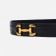 Women's belt, width 3.7 cm, metal buckle, black color