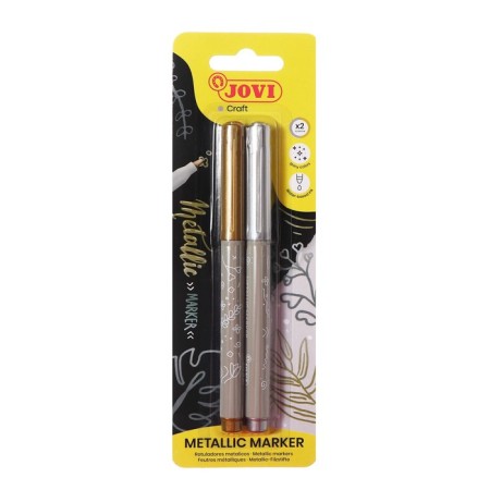 Marker-painting (lacquer) for Jovi Decor Metalic decor, gold + silver-3
