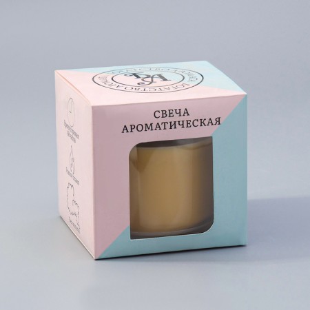 Aromatic giant in a glass "Vanilla cake", soy wax, 10x10 cm-5