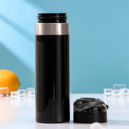The bottle "Strictness", 600 ml, 6.8 × 8.3 × 24.3 cm, tritan, black color-2