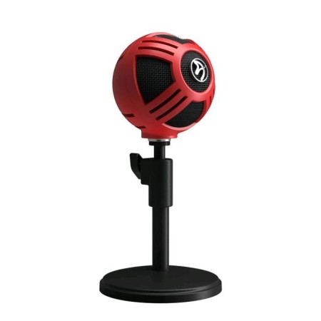 Computer microphone Arozzi sfera, 50-16000 Hz, 44 dB, USB, 1.8 m, red