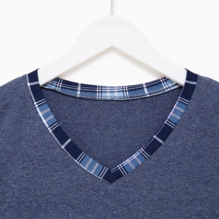 Kit (T-shirt/shorts) male, gray-blue color, size 66-5