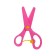 Baby scissors 13 cm, plastic, fixator, rounded ends, in a cardboard box, a mix