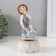 Souvenir Ceramics musical "Curly boy with dog" 8x8x17 cm
