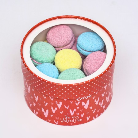 Box for Makarun Tubus with the window "With love!" 16 x 16 x 9 cm-1