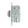 The latch is mortise magnetic, under the Lockland ZLK4CP cylinder, color chromium