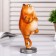 Souvenir Polystone Lac "cat in the pose of wood" 15.5x7x6 cm