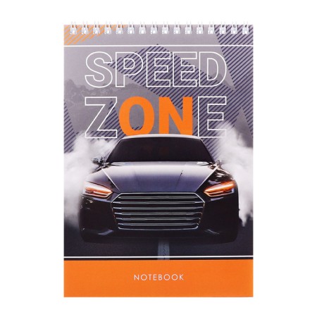 Notepad A5, 40 sheets in a cage on the crest "Auto", cover coated cardboard, offset unit