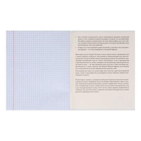 A notebook 48 sheets in a cage school memes "Foreign language", cover coated cardboard, embossing canvas, block offset-3