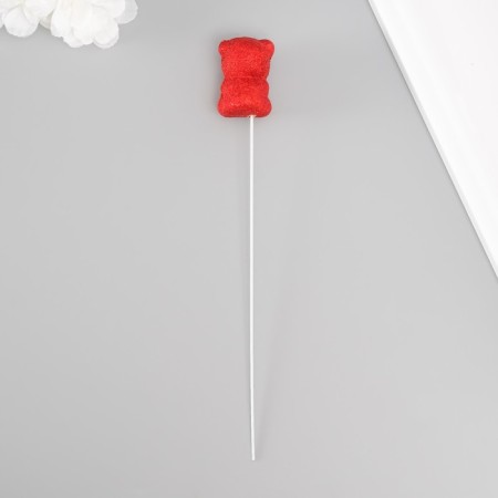 Decor for creativity "Bear length 20 cm, red-3
