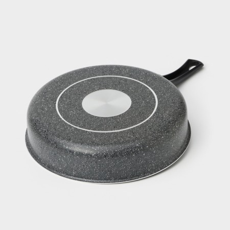 Silenik Granit, D = 28 cm, with anti -stick coating, glass cover, color gray color-6