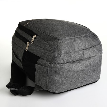 Youth backpack with lightning, 5 pockets, gray color-4