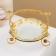 Rose Garden dessert stand, round, 21 × 18.5 × 18, gold color