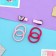 Hair set "Tiny" (4 elastic bands, 2 clamps 3.5 cm) butterfly, pink