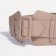 Women's belt, width 7.5 cm, metal buckle, beige color