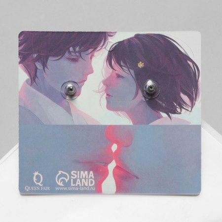 Acrylic earrings "heart" confetti, pink color-3