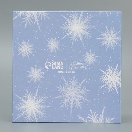 Box for confectionery products with PVC “Happy New Year!”, 13 x 13 x 3 cm, New Year-6