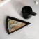 Tea couple ceramic "art", mug 130 ml, saucer 11x14.5 cm, black color