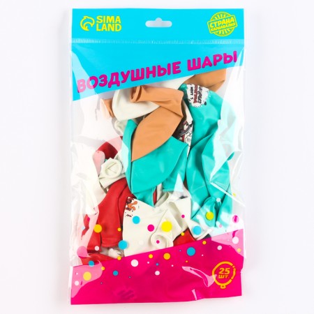 Shar Latex 12 "Happy Birthday, Superhero", for a boy, a set of 25 pcs.-1