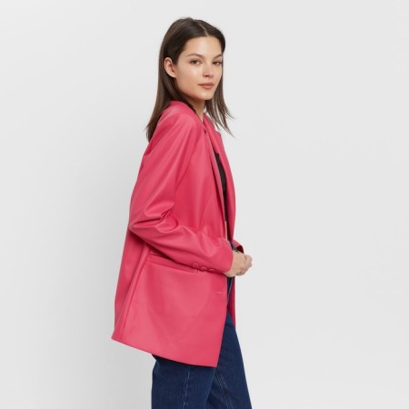Women's jacket (eco -leather) minku: eco leather, fuchsia color, size 42-6