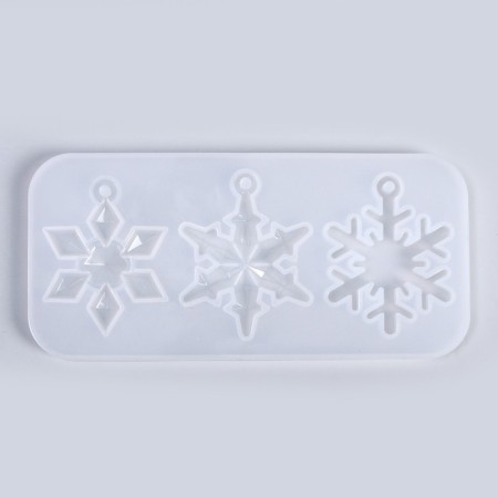 The universal silicone form, Snowflakes 3 in 1, size from 5.2 to 5.6 cm-1