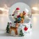 Souvenir Polystone Water Ball "Santa Claus and Deer" 7x6.7x8.8 cm