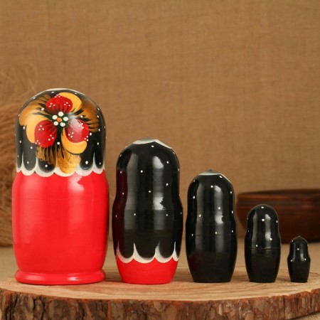 Matryoshka 5 puppet "Nadia" berries, 17-18cm, manual painting.-1