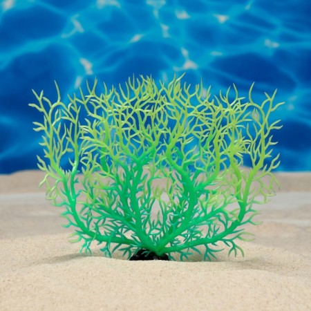 The plant is artificial aquarium, luminous, 15 cm, green