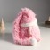 Interior light doll "Santa Claus in a pink fur coat and long cap" 20x20x25 cm