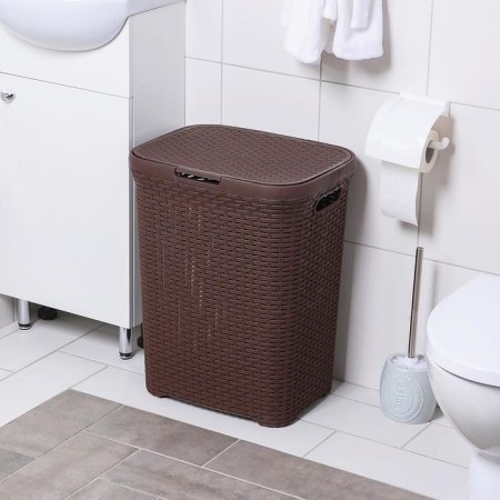 Besnaya basket with a rattan lid, 60 l, 34 × 44 × 56 cm, color mix-10