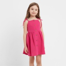 Sundress for girls minku color fuchsia, height 134