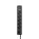 Network filter 5 nests, 3m, 3x1.5mm², with auto -wiring, 2 USB, black Kranz