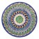 The plate of the Rishtan ceramics "Patterns", blue, deep, 20 cm