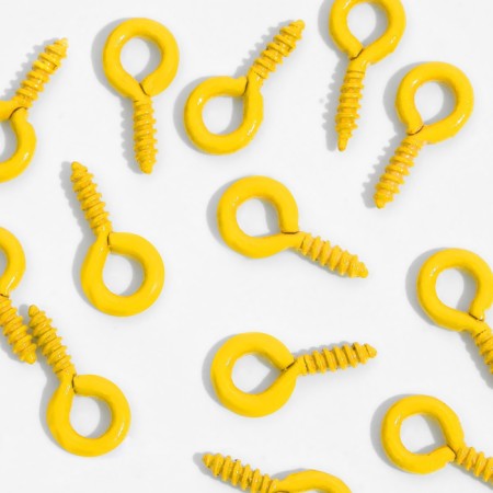 Holder for a screw pendant (set 50 pcs.) 0.8 × 0.3 × 0.1 cm, yellow color