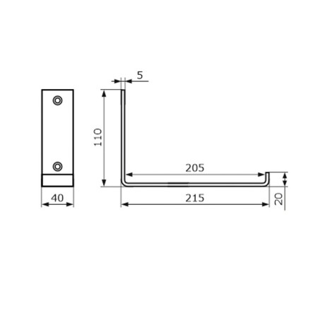 Loft 200 Mod.2 bracket, black-3