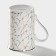 Gold porcelain mug, 300 ml, white color