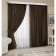 Set of curtains "Canvas", size 200x250 cm, 2 pcs, color Venge