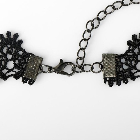 Choker "mistress" round beads, black color, 31 cm-1