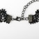 Choker "mistress" round beads, black color, 31 cm