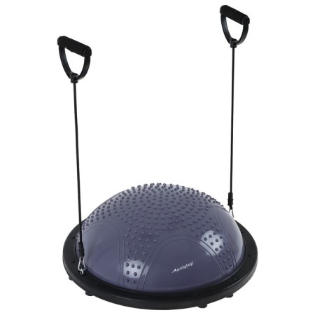 Half -sphere BOSU gymnastic onlytop, massage, with a pump, 58x25 cm, color gray color-2