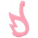 Silicone teether "swan", pink color, crush me