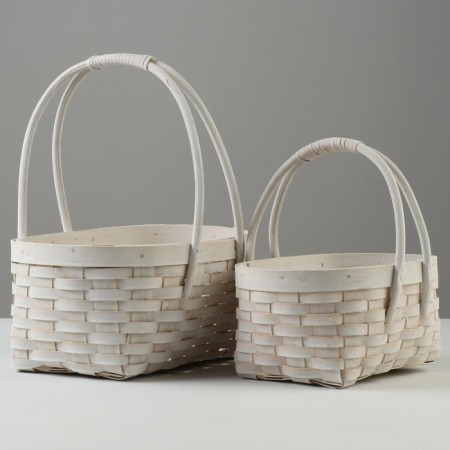 A set of wicker baskets, 25.5x19.5x12/27cm, 21x15.5x11/22 cm, 2 pcs, sequoia