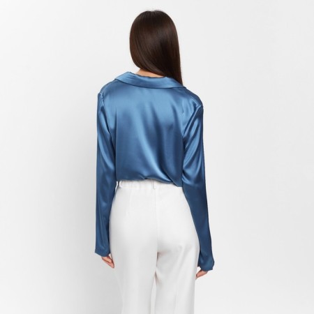 Blouse Women's Silk Mist: Classic Collection p. 50, blue color-1